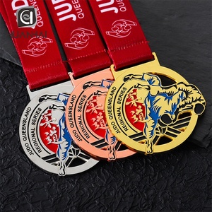 Available Template Gold Silver Bronze Custom Soft Enamel logo 3D Metal Sport Club Judo <strong>Medal</strong> <strong>Hanger</strong> - Product Image 6