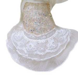 <b>Cute</b> Summer Dress For Teddy <b>Bears</b> Small Dog Suspender Lace Sequins Pet Clothing Breathable Four Seasons Transparent Polyester - Product Image 5