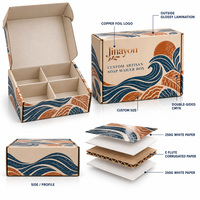 Boîte d'expédition personnalisée en carton ondulé E-Flute brillant pour savon, impression CMJN recto-verso