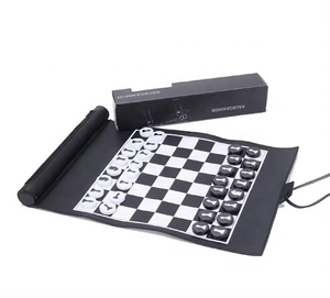 Chất Lượng Cao Phổ Biến Tùy Chỉnh Thiết Kế Trung Quốc Cờ Tướng Có Thể Gập Lại Sang Trọng PU Da Handmade Trung Quốc Cờ Tướng Thiết Lập - Product Image 1