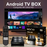 TV Box MX10 K4 4K Android ONN 4k Smart TV Certificado de Alta Calidad con Aplicaciones Personalizadas, WiFi 5G, Android 13