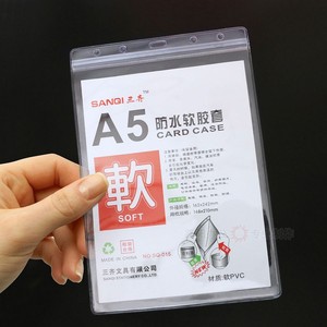Protège-<span class=keywords><strong>badge</strong></span> personnalisé, refermable, imperméable, <span class=keywords><strong>porte</strong></span>-cartes d'identité en PVC <span class=keywords><strong>A5</strong></span> pour badges nominatifs, <span class=keywords><strong>porte</strong></span>-étiquettes nominatives en vinyle pour lanière - Product Image 4