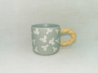 Tasses en céramique personnalisées pour café, lait et thé, imprimées à la sérigraphie, empilables, avec poignée en corde créative, fabrication en céramique