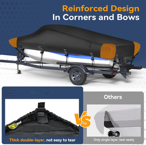 Nuova Copertura per Barche da Pesca 18-20 Piedi con 5 Strati di Tessuto 300D, Impermeabile, Resistente ai Raggi UV e Traspirante - Product Image 6