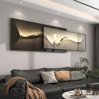 Décoration murale abstraite minimaliste moderne de luxe encadrée pour salon, tableaux suspendus superposés pour fond de canapé, sensation haut de gamme