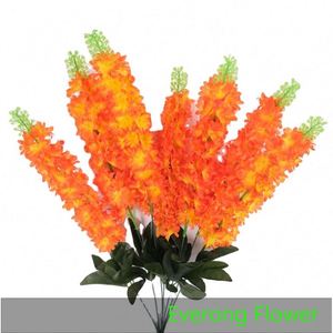 Everongflower alta calidad precio de fábrica 5 tenedor 7 tenedor Jacinto artificial, Jacinto <span class=keywords><strong>orientalis</strong></span>, boda vacaciones decoración del hogar - Product Image 4