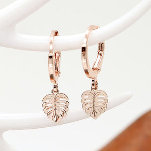 Pendientes de Aro Pequeños Plateados al por Mayor para Mujer, Joyería de Moda con Colgante - Product Image 1