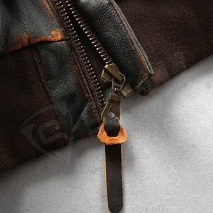 Slim-Fit hiver Vintage-Styles marron noir hommes véritable moto motard veste en cuir décontracté peau de vache mode manteaux - Product Image 6