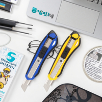 Couteau utilitaire coulissant durable en acier au carbone Conception de sécurité rétractable en acier inoxydable Pratique OEM Papier peint pliable DIY