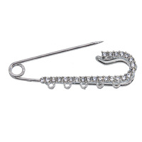Épingle de sûreté en strass pailleté avec 5 boucles broche épingles Corsage pour bricolage artisanat fabrication de bijoux pull robe sac accessoire de mode
