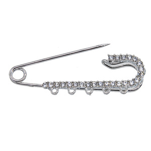 Spilla da balia con strass glitterato con 5 anelli a spilla corpetto per fai da te creazione di gioielli artigianali maglione borsa per abiti alla moda accessori - Product Image 4
