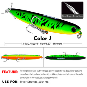 Nouvelle couleur Hessen 14g 11.5cm Sparrow Floating Wobbler Long Casting Pencil Appât artificiel dur pour la pêche en eau salée, Zander, Bar - Product Image 3