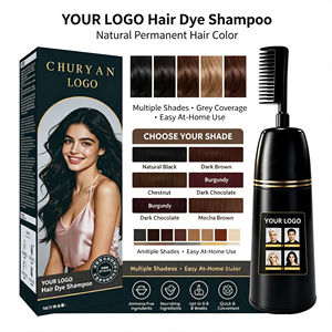 Crème colorante permanente pour cheveux à l'essence naturelle couvrante grise avec pinceau applicateur, logo personnalisé, qualité professionnelle - Product Image 1
