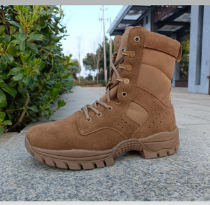 Botas Tácticas de Cuero Vacuno TSB0817 para Entrenamiento al Aire Libre en Invierno, con Forro de Lana y Cremallera Lateral, Resistentes al Agua - Product Image 3
