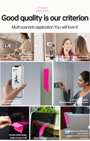 Support de téléphone portable Yimei antidérapant en silicone flexible avec ventouse, étanche, hauteur réglable, forte puissance d'aspiration, pour portefeuille/cartes