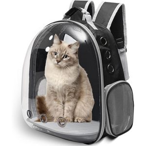 Mochila transportadora para gatos Vivicreate, transparente, tipo burbuja, para viajes y senderismo, hasta 20 libras, diseño de malla transpirable - Product Image 2