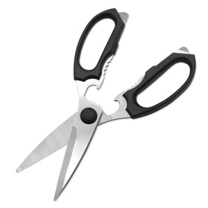 <b>Kitchen</b> <b>Scissors</b> Stainless Steel Black Straight Head For Home Meat Bone Cutting - Product Image 2