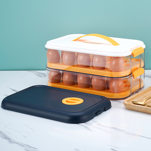 Vừng hai lớp trứng lưu trữ giá nhà bếp thời gian quay số xử lý thực phẩm container với có thể tháo rời tấm - Product Image 3