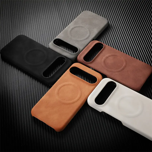 Magnetic Wireless Charging Pu Phone Case for Google Pixel 10 Leather Phone Case for Pixel 7 8 9 Pro 10 Pro XL