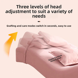 Fauteuil de soin du visage et table de <span class=keywords><strong>massage</strong></span> incurvée YS-0906N pour salon de beauté moderne, lit de beauté pour les cils - Product Image 6