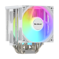 COOLLEO A60T H ARGB Refroidisseur d'air CPU à double tour et 6 caloducs pour LGA115X/1200/1700/1851AMD, refroidissement profond pour jeux, TDP 245W, pour boîtier d'ordinateur