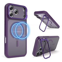 Funda Magnética Premium para Teléfono con Soporte Ajustable, Protección de Cámara a Prueba de Golpes, Cubierta Suave al Tacto para iPhone 16 17 18 Pro Max