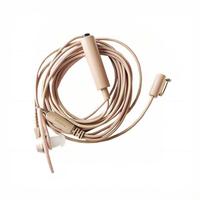 BDN6670 Headphone Pemantau Ekstra Keras 3 Kabel Beige dengan Mikrofon PTT Terpisah untuk Radio Dua Arah XTS2500 XTS3000 XTS5000