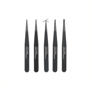 Assortiment de pinces à épiler en résine synthétique ESD, ensemble d'outils de précision de 5 pièces pour la réparation électronique - Product Image 1