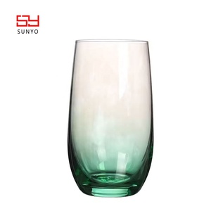 <span class=keywords><strong>Bar</strong></span> en casa Tipos surtidos de copas de vino bohemias Cubo de hielo de cristal verde Copa de vino de gran tamaño - Product Image 5