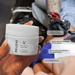 100% Natural Fast-Acting Pain Relief for Burning Itching Soreness Bruises Made with Vitamin E Vegan Painless Tattoo Cream