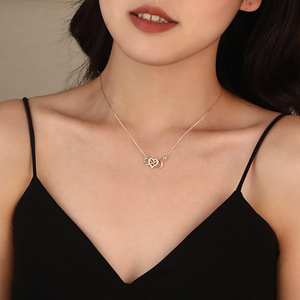 Collier en argent Sterling S925 avec pendentif cœur infini en Zircon scintillant, bijoux fins, cadeau pour femmes, pour occasions quotidiennes et de fête - Product Image 3