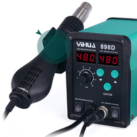 Station de soudage à air chaud 898D 2 en 1 avec écran LED, déssoudage, fil chauffant haute puissance 740W, réparation SMD