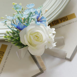 Bunga Corsage Pergelangan Tangan untuk Pria Wanita, Bunga Mawar Corsage Pernikahan untuk Pengiring Pengantin, Gelang Pesta Prom, Corsage Pergelangan Tangan Bunga Buatan - Product Image 4