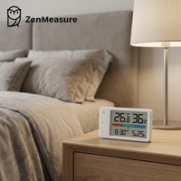 Sensor Suhu dan Kelembapan ZenMeasure 2-in-1 Termometer Higrometer Digital -9.9C 50C Rentang 10%RH 99%RH Bahan ABS