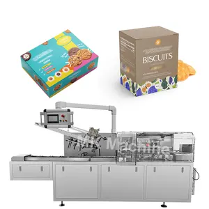 Automatic cookie small pastry food donut box carton packing machine casual snacks biscuit box packing machine