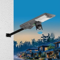 Lampe Solaire Extérieure 100 200 300 500 Watt Led Projecteur Avec Caméra Cctv Solaire Intégré Lampadaire