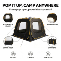 Tente de coffre de voiture instantanée à ouverture automatique pour SUV, avec fenêtre en maille, imperméable, pour camping