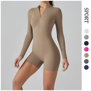 RUIQUWIN Tuta Sportiva Integrale da Donna con Logo Personalizzato, Maniche Lunghe, Leggings ad Alta Elasticità, Jumpsuit per Yoga - Product Image 2