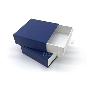 Caja de regalo de cartón rígido con logotipo personalizado, cajón deslizante, joyero de papel para joyería, collar, pulsera, anillos - Product Image 3