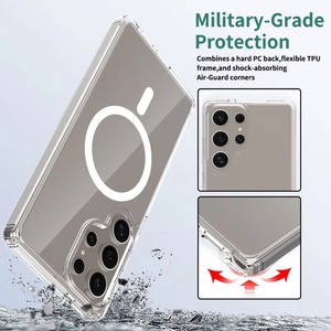 Funda Magnética para Samsung S25 Ultra con Carga Inalámbrica, Carcasa Transparente para Teléfono Móvil, Cubierta Trasera para S24 S25 Ultra - Product Image 6