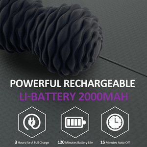 TOPKO aptitud músculo liberación vibrante de maní Bola de masaje logotipo personalizado eléctrica de silicona negro de yoga Bola de masaje - Product Image 5