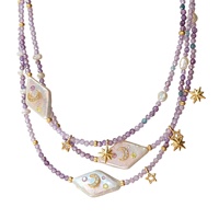 Collier tendance pour femme Novito, élégant, simple, haut de gamme, imitation perle naturelle, chaîne à maillons en forme d'étoile de lune, zircon