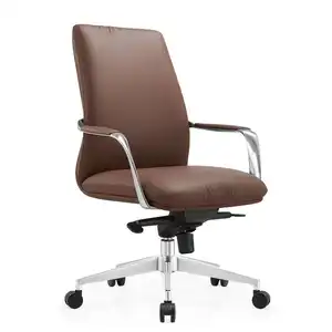 PU Leather Executive Chair Furniture Metal Frame Swivel Office Chair With High Back