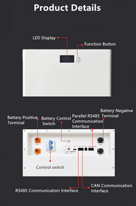 Système de stockage d'énergie solaire photovoltaïque hybride vertical pour maison, 5-10 kW, avec batterie LiFePO4 - Product Image 4