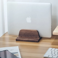 Soporte de Mesa Plegable Ajustable de Madera de Nogal Negro Norteamericano Sólido |   Universal para portátiles |   Directo de Fábrica