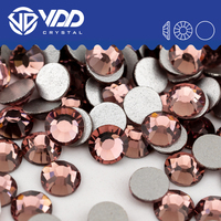 VDD 032 Strass en verre Lt.Amethyste SS3-SS50, pierres scintillantes en cristal, pierres plates non thermocollantes pour nail art et décorations DIY