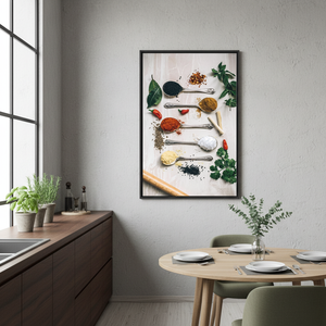 Modern Herbs & Spices Printed Canvas: Elegant Food Art,BLACK <b>FRAMED</b> CANVAS - Product Image 3