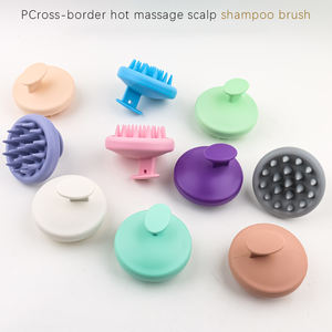 Brosse à cheveux de luxe portable, peigne en silicone, brosses à shampooing, exfoliant pour cuir chevelu humide, pour la croissance des cheveux, soin du cuir chevelu avec poignée - Product Image 3