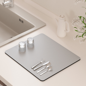 Large Absorbent Kitchen Draining Mat – Super Antiskid Dish Drying Pad, <b>Quick</b> Dry Mat for Coffee Cups, Glasses, Utensils – Bathro - Product Image 4