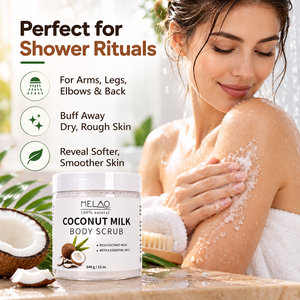 Exfoliante corporal orgánico Natural, exfoliante anticelulítico, hidratante, blanqueador, leche de coco - Product Image 1